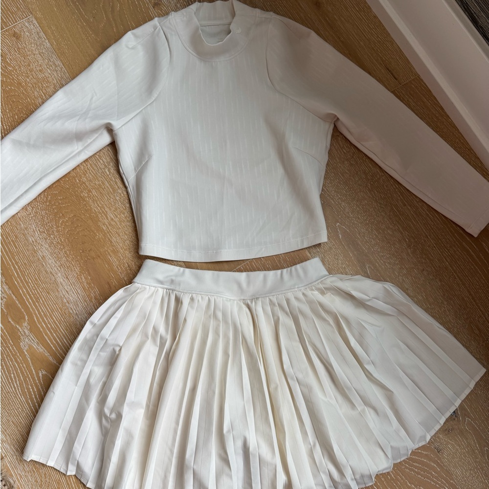 Bad Birdie Golf/ tennis Long Sleeve Top and Pleated Skirt Set